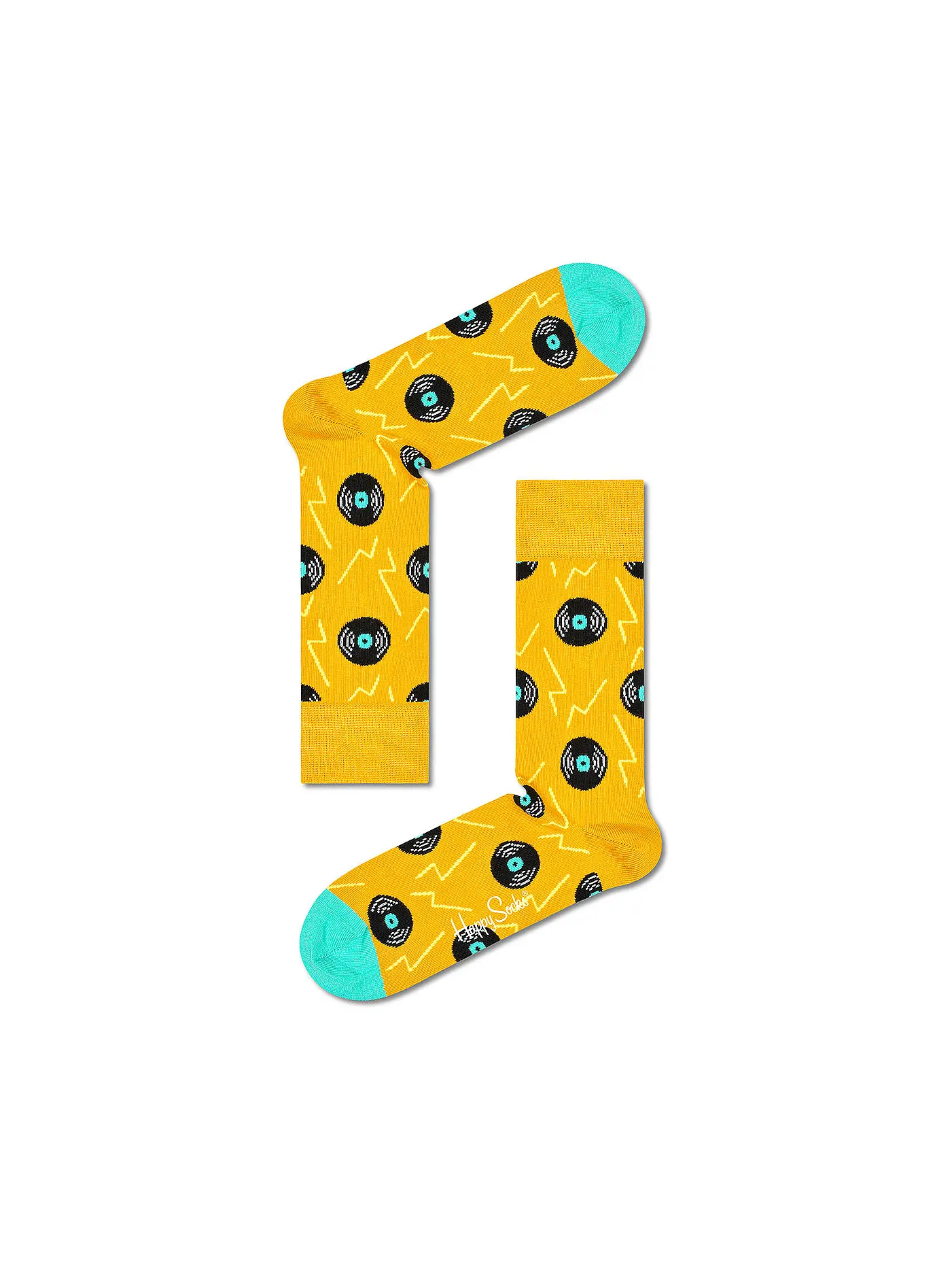 HAPPY SOCKS | Herren Socken VINYL dark yellow | 